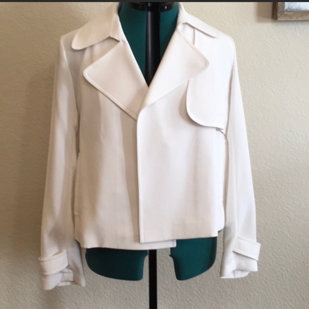 Theory Menefer Admiral Cropped Crepe Cropped Jacket
